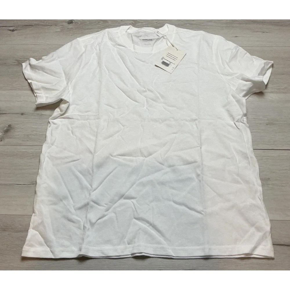 Everlane Premium-Weight Crew Uniform White Large New With Tags - Picture 2 of 5
